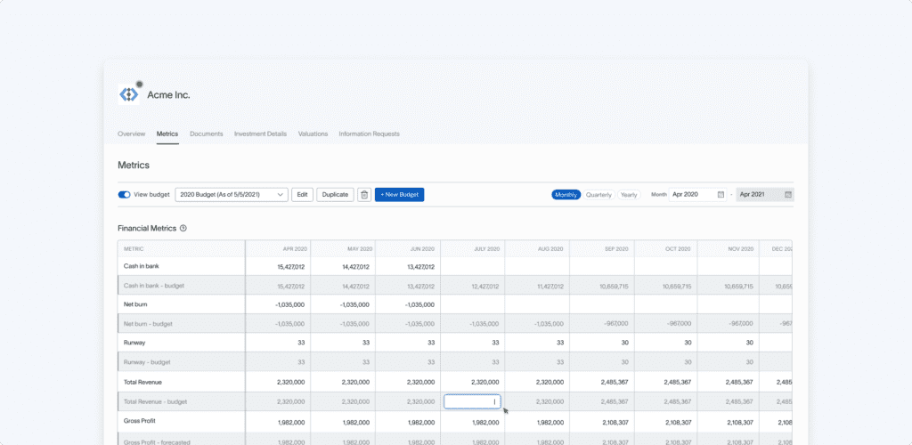 Portfolio Analytics Software | Standard Metrics